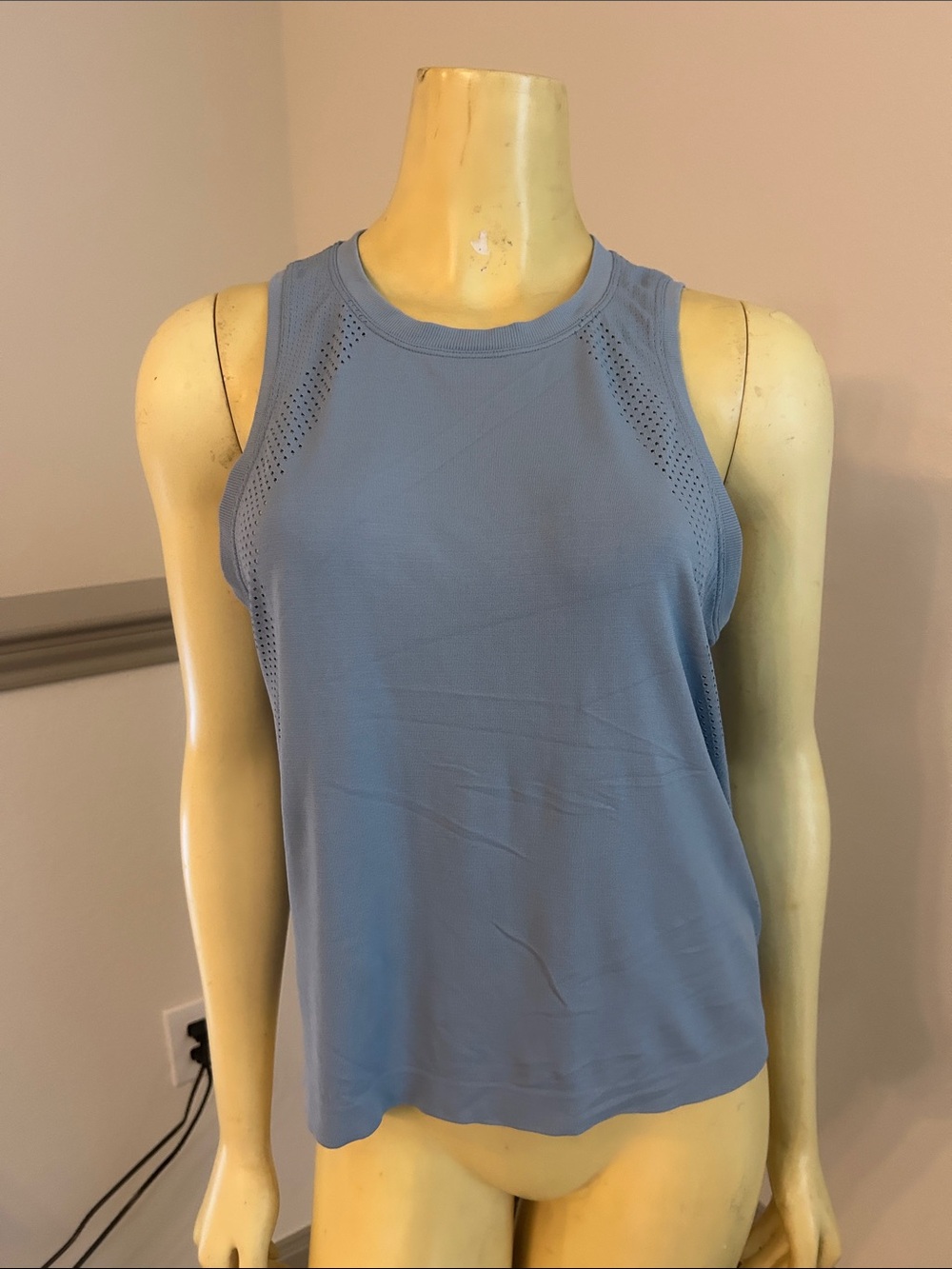 Slate Blue LULULEMON Sleeveless Active Tank Top baggy crop size 8